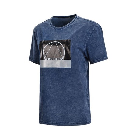 AHSN147-1 Jeans Shirt Men Blue L