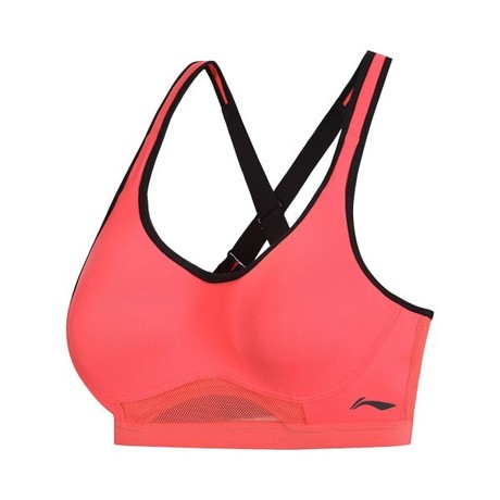 AUBP016-2 Sport Bra Neon Scarlet High Support S