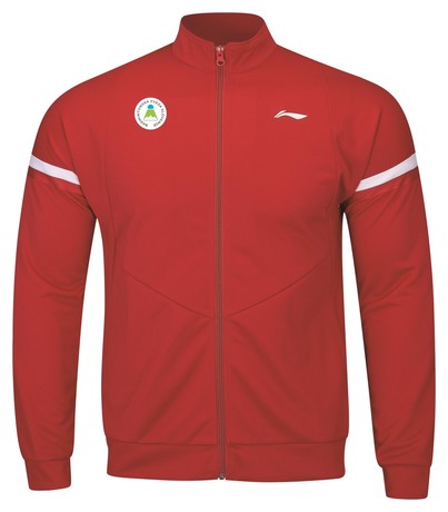 Damen Trainingsanzug Team Line rot/schwarz - AWES006-4 L = M EU