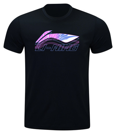 AHST350 Otrošla majica Shiny Logo črna 140 cm