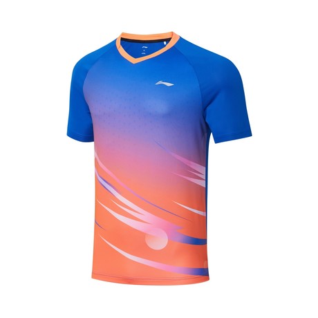 Tischtennis Herren Team Wettkampftrikot Topspin - orange-blau - AAYT031-2 3XS = 4XS EU