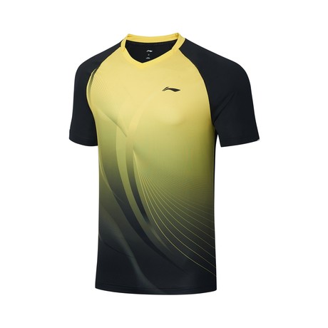 Tischtennis Herren Team Wettkampftrikot Topspin - schwarz-gelb - AAYT031-5 L = M EU